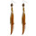 E-3913 Bohemian Handmade Long Tassel Feather Beaded Drop Dangle Earring Fish Hook Earrings for Women