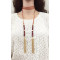 N-6551 3 Colors Fashion Long Chains Gold Tassle Rhinestone Pendant  Necklaces Fashion Women Jewelry