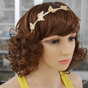 F-0376 New Fashion Gold Plated Butterfly Shape Hair Jewelry for Girl Hair Accessories