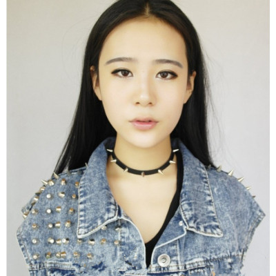 N-6561 2Colors Fashion Vintage Black Leather Choker Neckkace Punk Handmade Jewelry
