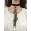 N-6562 Fashion Retro Velvet Collar Bib Necklace Choker Pendant Necklace for Women 2 Colors
