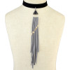 N-6562 Fashion Retro Velvet Collar Bib Necklace Choker Pendant Necklace for Women 2 Colors