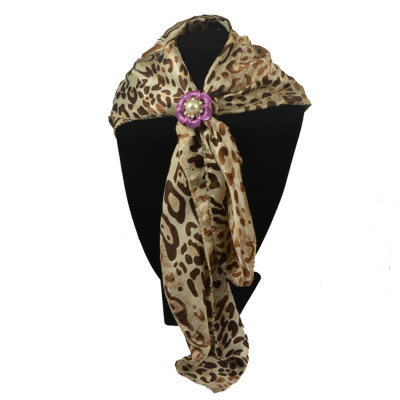 P-0349 Elegant Fashion 5 Colors Gold Silver Plated Alloy Stimulated Pearl Crystal Flower Shape Scarf  Buckle Brooch Women & Girl Accessory