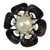 P-0349 Elegant Fashion 5 Colors Gold Silver Plated Alloy Stimulated Pearl Crystal Flower Shape Scarf  Buckle Brooch Women & Girl Accessory