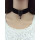 N-6567 Fashion Handmade Sexy Choker Necklace Black/Red Dropwater Rhinestones Pendant Necklaces 2 Colors