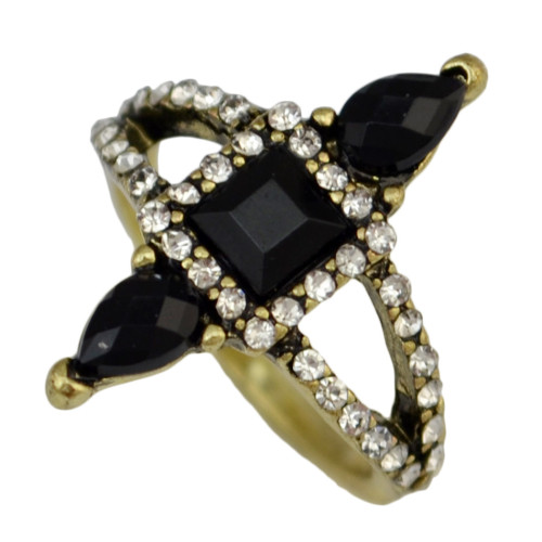 R-1422 5Pcs/set Bohemian Fashion Ring Rhinestone Resin Beads Knuckle Nail Midi Rings For Women Jewelry