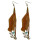 E-3921 Vintage Retro Style Bronze Plated Alloy Black Brown Feather Leather Chain Tassel Round Plates Dangle Drop Long Earrings For Women Girls Jewelry