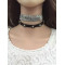 N-6564 Fashion Punk Vintage Star Choker Necklace Blue/Silver Rhinestones Necklaces 2 Colors