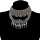 N-6575 Retro Boho Tribal Tassel Collar Bib Chain Chunky Pendant Statement Necklace Choker for Women