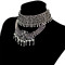 N-6575 Retro Boho Tribal Tassel Collar Bib Chain Chunky Pendant Statement Necklace Choker for Women