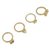 R-1423 Fashion Vintage Gold Joint Knuckle Nail Pearl Rhinestone Midi Ring Set Jewelry for Women