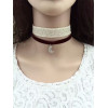 N-6573 3Pcs/set Simple Design Velvet Neckband Choker Necklace Rhinestone Stars Moon Shape Decration Necklaces For Women Jewelry