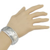 B-0828 Fashion Vintage Silver Plated Caving Bangle Wide Cuff Bracelet can be Adjustable