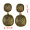 E-3929 Bohemian Fashion Silver Bronze Indian Style Vintage Geometry Shape Earrings For Women Jewelry