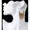 E-3931 1 Pair Bohemian Vintage Antique Silver Silver Plated Sun Carved Fashion Earring Bead Dangle Drop Earrings For Women Jewelry  SKU: