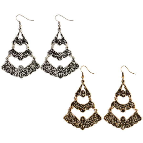 E-3933 Europen Retro Earrings Butterfly Shape Long Drop Dangle Earring for Women 2 Colors