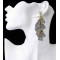 E-3937 4 Colors Fashion Handmade Exaggerated Long Drop Earring Crystal Gemstone Tassel  Earrings