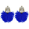 E-3939 Luxry Drop Earrings Shine AAA Zircon Crystal Dangle Stud Tassel Earring 4 Colors