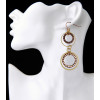 E-3943 New Arrival 2 Colors Gold Plated Alloy Dangle Earrings Drop Long Earrings Fashion Women Jewelry