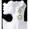E-3943 New Arrival 2 Colors Gold Plated Alloy Dangle Earrings Drop Long Earrings Fashion Women Jewelry