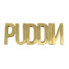 N-6788 New Design Gold Plated Alloy Letters Puddin Shape Fashion Accessory