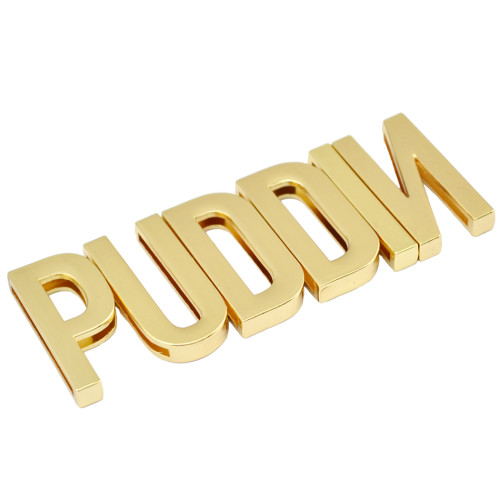 N-6788 New Design Gold Plated Alloy Letters Puddin Shape Fashion Accessory