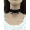 N-6581 2Pcs/set Necklace Jewelry Set Neckband Choker Rhinestone Crystal Necklace for Women