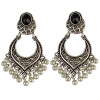 E-3944 Fashion Bohemian Vintage Gold Silver Plated Carving  Drop Shape Dangle Earrings For women Jewelry