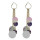 E-3941 Hot Sale Women's Long Earrings Silver Plated Alloy Chain Tassel Fringe Shiny Plates Dangle Drop Earrings Fashion Jewelry