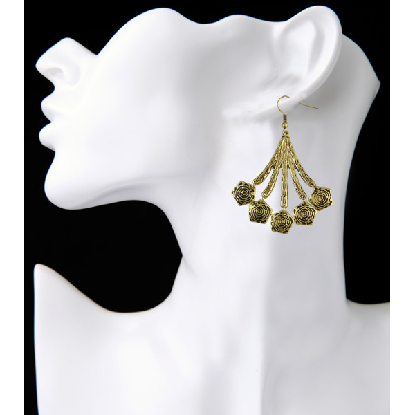 E-3946 Bohemian Vintage Silver Gold Plated Alloy Earring Drop Earrings for Women Jewelry