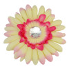 3Colors Fashion Fabric Flower Cute Crystal Brooch Pins for Women Jewelry