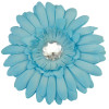 3Colors Fashion Fabric Flower Cute Crystal Brooch Pins for Women Jewelry
