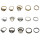 R-1424 5Pcs/Set Bohemian Vintage Style Alloy Ring Crystal Rhinestone Knuckle Nail Midi Rings Jewelry