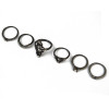 R-1425 6Pcs/Set Bohemian Vintage Style Alloy Ring Crystal Rhinestone Knuckle Nail Midi Rings Jewelry for Women