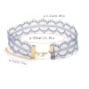 N-6591 3 Colors Punk Gothnic Style Lace Flower Shape Choker Necklace Short Calvicle Fashion Necklace Women Jewelry