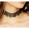N-6592 Women Fashion  Black Lace Choker Necklaces Punk Gothic  Handmade Adjustable Neck Goth Boho Style Jewelry