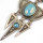 E-3953 Fashion Retro Drop Dangle Hook Earrings Exaggerated Alloy Gemstone Triangle Tassels Earring for Lady