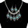 N-6608 Bohemian Turkish Ethnic Inlay Rhinestone Turquoise Tortoise /Leaf/Elephant Shape Pendant Necklaces Earrings For Women Set Jewelry