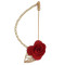 P-0352 Cloth Rose Flowers Corsage Men's Brooches Suit Jacket Accessories Brooch Pin with Chain Marry Jewelry 3 Colors