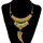 N-6617 Fashion Bohemian Black Leather Chain Wolf Teeth Shape Pendant Necklace can be Adjustable Chain for Women Jewelry