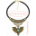 N-6618 Fashion Bohemian Black Leather Chain Wolf Teeth Shape Pendant Necklace Adjustable Chain Necklace for Women Jewelry