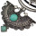 N-6618 Fashion Bohemian Black Leather Chain Wolf Teeth Shape Pendant Necklace Adjustable Chain Necklace for Women Jewelry