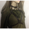 N-6614 New Design Punk Style Black Pu Leather Sexy Bondage Straps Bra Body Harness Queen Lingerie Belt Body Chain Women Body Jewelry