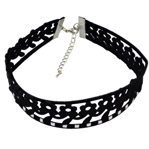 N-6621 Fashion Black Lace Sexy Choker Necklaces Punk Gothic Handmade Adjustable for Women Jewelry