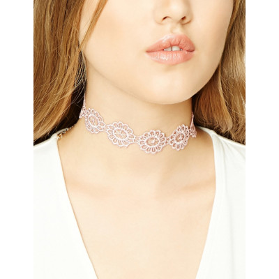 N-6623 Women's Fashion Jewelry Lace Crochet Necklace Choker