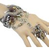 B-0709 Hot Sale Retro Vintage Sterling Silver Gemstone Long Tassel Chain Bracelet with Lovely Small gecko shape Bracele Jewelry