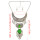 N-6634 Bohemian Carved Flower Silver Alloy Moon Shape Resin Gem Crystal Rhinestone Cattle Head Tassel Long Necklace Earrings Set For Women Jewelry