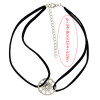 N-6629 Hot Sale Black Velvet Leather Chain Silver Sun Shape Decoration Choker Short Clavicle Necklaces Women & Girls Jewelry