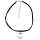 N-6639 Black Velvet Double Chain Anchor Pendant Choker Necklace