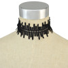 N-6638 Fashion Vintage Punk Gothic Black Lace Sexy Choker Necklaces  Handmade Adjustable for Women Jewelry